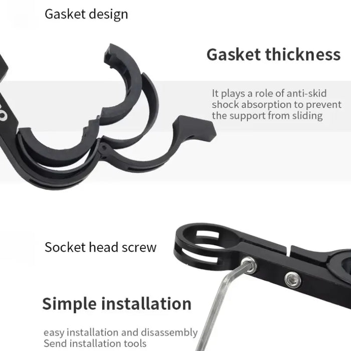 10/20/30cm Bicycle Handlebar Extended Bracket MTB Headlight Mount Extented Bar Road Mountain Bike Handlebar Extender Rack Parts