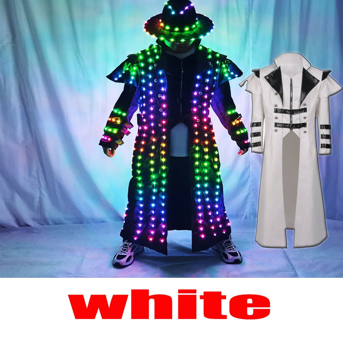 LED Robot Costume Stage Jacket Dancer Suit Wearing Cosplay for Nightclub Party Man Dance