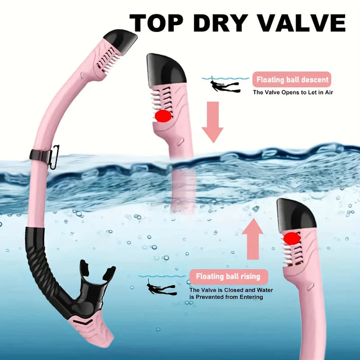 Scuba Diving Mask Snorkel Set For Adults Tempered Glass Professional Panoramic Snorkeling Gear Swimming Training Snorkel Kit