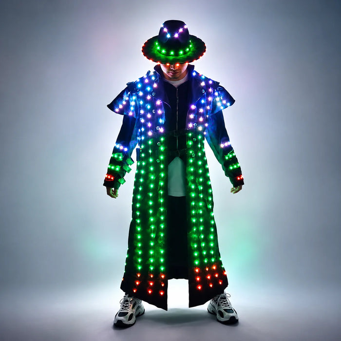 LED Robot Costume Stage Jacket Dancer Suit Wearing Cosplay for Nightclub Party Man Dance