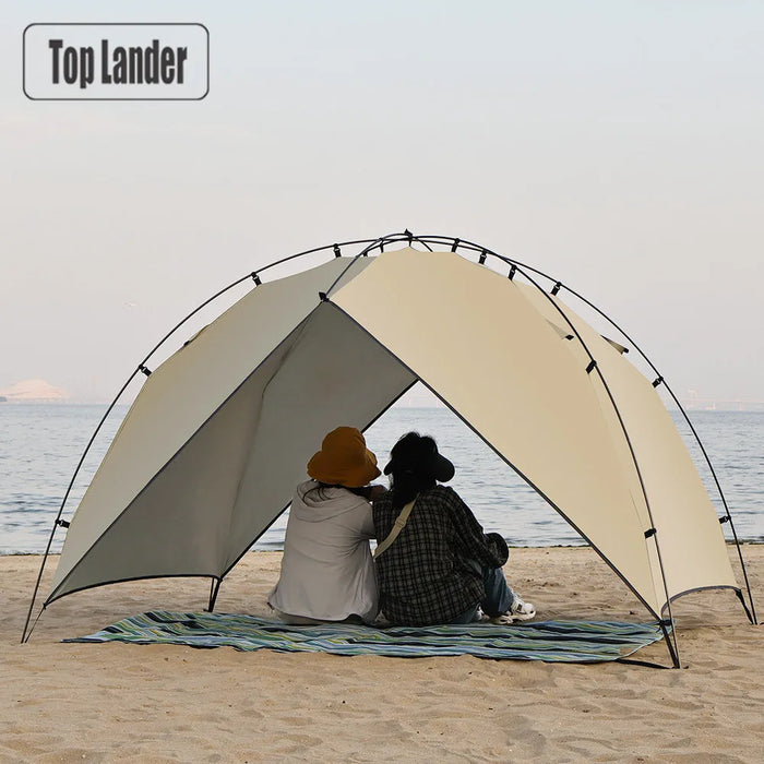 Lightweight 2–4 Person Camping Tent for Beach Park Waterproof Sun Shelter Shade Canopy Awning for Outdoor Fishing Family Arch 4