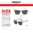 VIVIBEE Gafas de Sol Clásicas Rectangulares Polarizadas para Hombre, Negro Mate, UV400, de Moda, Cuadradas, con Bisagra de Resorte, para Conducir