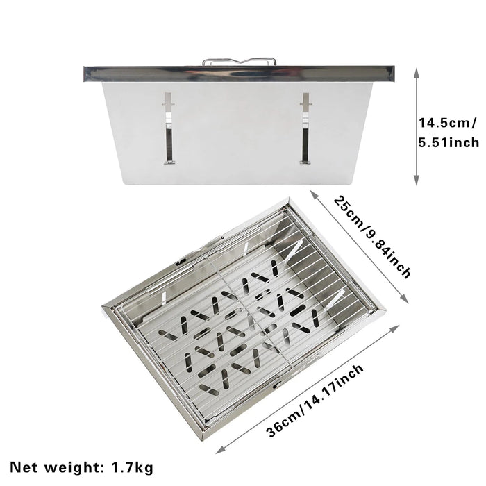 Pandatour Outdoor Camping IGT BBQ Folding High Firepower Stainless Steel Grill Barbecue  Picnic Grill Stand Easy Equiped