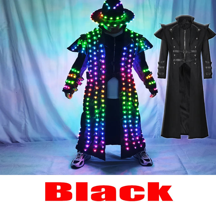 LED Robot Costume Stage Jacket Dancer Suit Wearing Cosplay for Nightclub Party Man Dance
