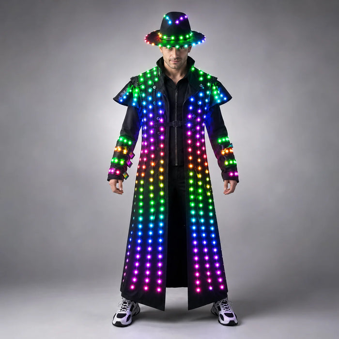 LED Robot Costume Stage Jacket Dancer Suit Wearing Cosplay for Nightclub Party Man Dance