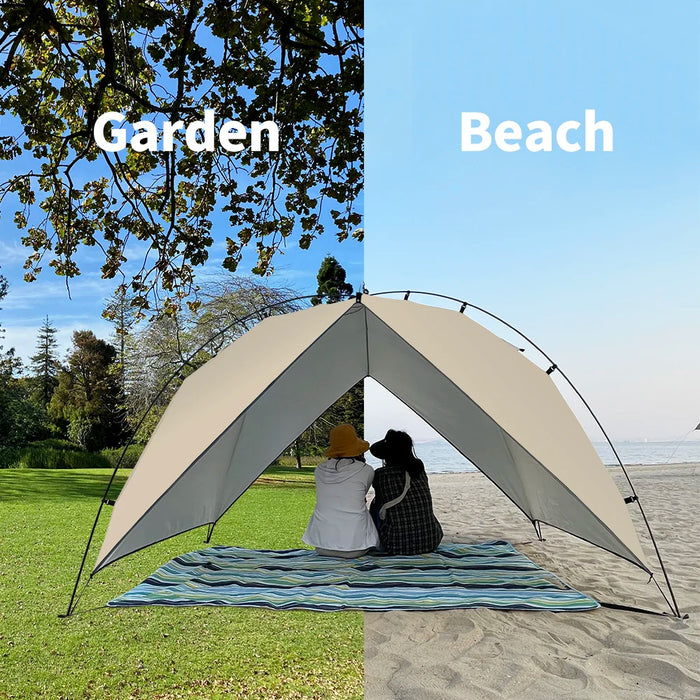 Lightweight 2–4 Person Camping Tent for Beach Park Waterproof Sun Shelter Shade Canopy Awning for Outdoor Fishing Family Arch 4