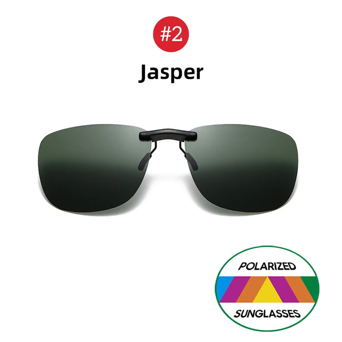 VIVIBEE Lunettes de soleil à clip unisexe pour homme polarisées, pour femme, pour la vision nocturne, la pêche, UV400, pour l l'extérieur