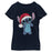 Girl's Disney Stitch Wearing Santa Hat T-Shirt