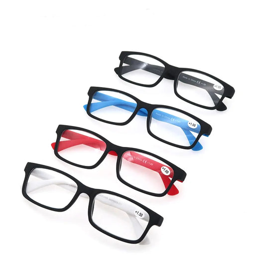 Gafas de lectura MODFANS para hombre y mujer, montura clásica rectangular, lectores, anteojos con bisagra de resorte flexible y dioptrías de +1.0 a +4.0