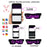 Gafas de Fiesta LED Bluetooth con Control de Aplicación, Idiomas Personalizados, Carga USB, Gafas Luminosas Intermitentes, Gafas de Sol para Conciertos de Navidad