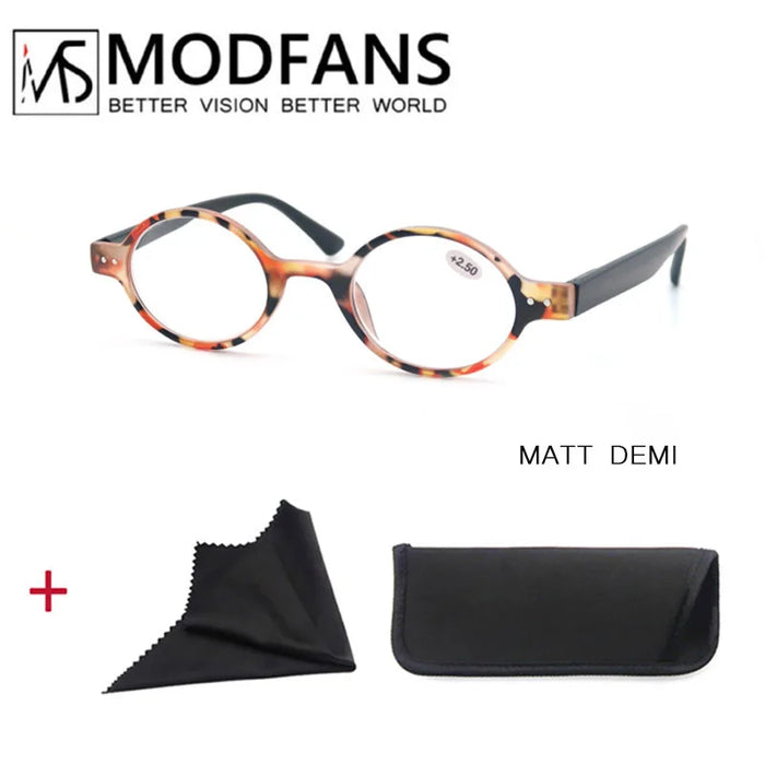 Women Round Classic Frame Presbyopic Glasses for Reading Men Reading Glasses Lightweight Spring Hinge with Diopter +1.0 to +4.0