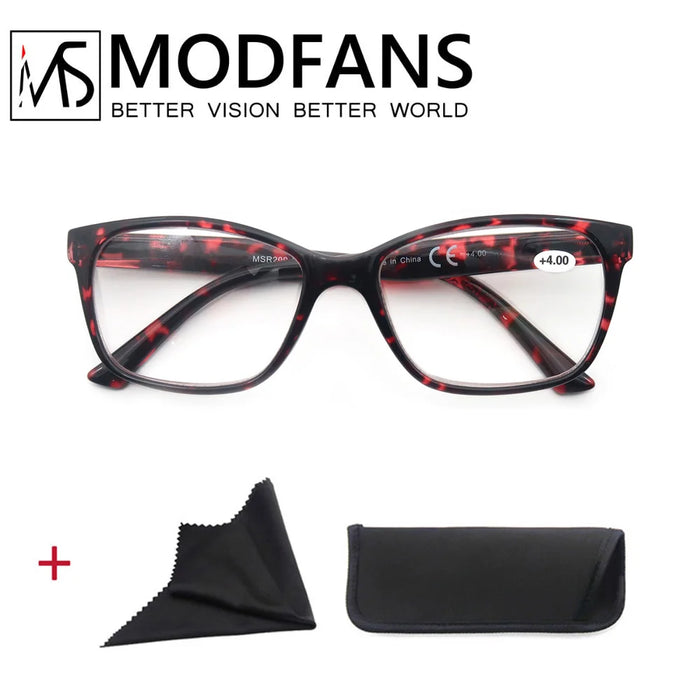 Oversized Reading Glasses Women Rectangle Leopard Frame Readers Presbyopic Eyeglasses Magnification Strength +1.0 to+4.0