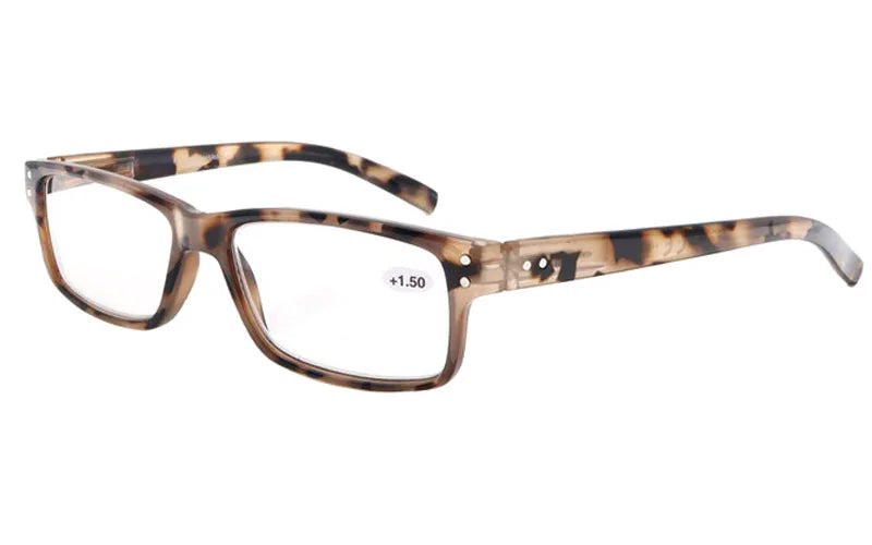 Gafas de Lectura para Hombre y Mujer, Diseño Cuadrado, Montura de Alta Calidad, Lentes de Lectura con Bisagra de Resorte, Gafas de Sol de Lectura +1.0~+4.0