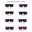 Gafas de Fiesta LED Bluetooth con Control de Aplicación, Idiomas Personalizados, Carga USB, Gafas Luminosas Intermitentes, Gafas de Sol para Conciertos de Navidad