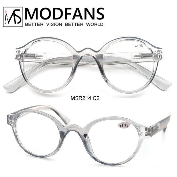 Reading Glasses for Men Women Classic Round Readers Eyeglasses High Qulity Spring Hinge Hyperopic Presbyopia +1.0 to +4.0
