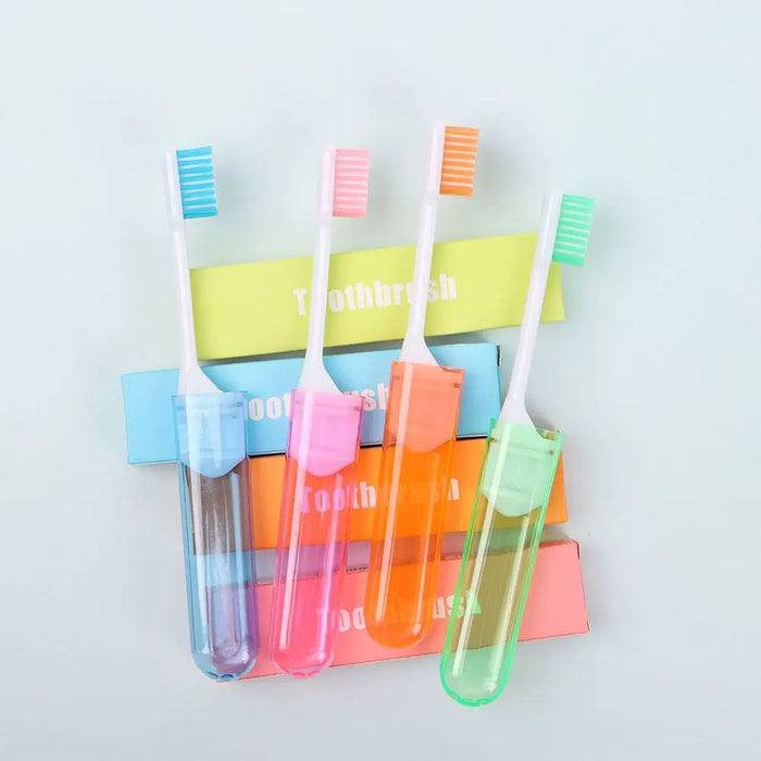 1 cepillo de dientes plegable de plástico blando para exteriores, cepillo de dientes útil para limpieza bucal, portátil para viajes de negocios y acampada