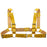 Women Men Sexy Punk Chest Harness Adjustable Caged Metal Body Chain PU Leather Choker Statement Necklace Party Clubwear