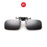 VIVIBEE Men Polarized Flip Up Clip on Sunglasses Black Driving UV400 Women Square S M L Goggles Night Vision Fishing Glasses