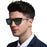 VIVIBEE Gafas de sol polarizadas fotocromáticas de cambio de color, montura gris para hombre, cuadradas clásicas, lentes de transición camaleónicas
