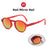 VIVIBEE Women Square Folding Sunglasses 2026 Trending Product Black UV400 Spring Hinge Eyewear Men Retro Mirror Red Sun Glasses