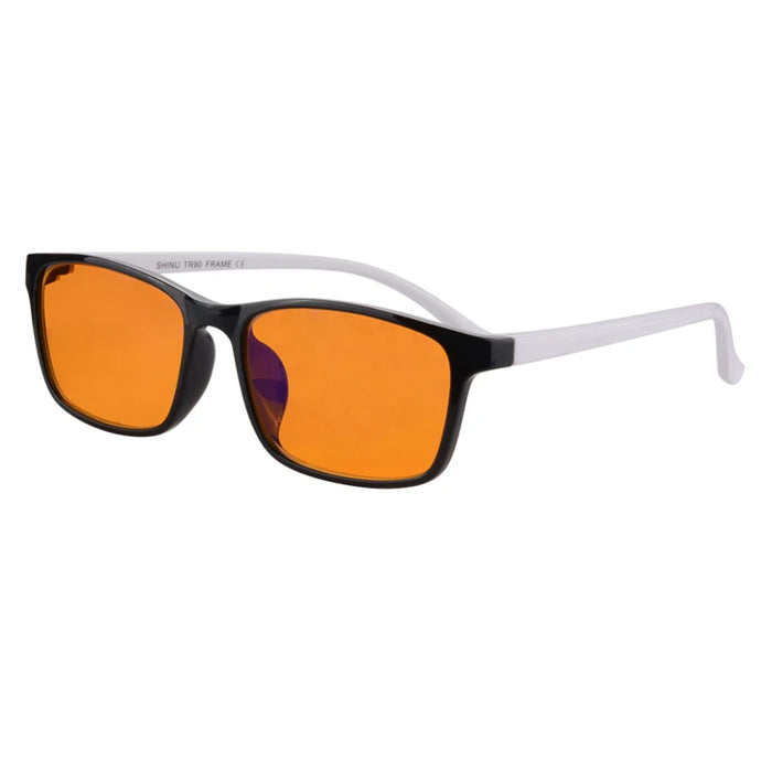 Lunettes d'ordinateur pour hommes SHINU avec verres anti-lumière bleue, monture TR90, verres bloquant la lumière bleue orange, protection anti-lumière bleue 2024