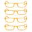 4 Paires Reading Glasses for Men Women Narrow Square Frame Readers Eyeglasses Spring Hinge with Diopter