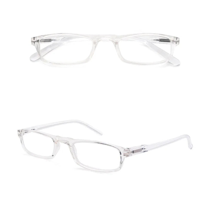 Women Men Reading Glasses Classic Small Rectangle Frame Spring Hinge Ulrta Comtable Wear Readers Eyeglass with Diopters