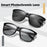 VIVIBEE Gafas de sol polarizadas fotocromáticas de cambio de color, montura gris para hombre, cuadradas clásicas, lentes de transición camaleónicas