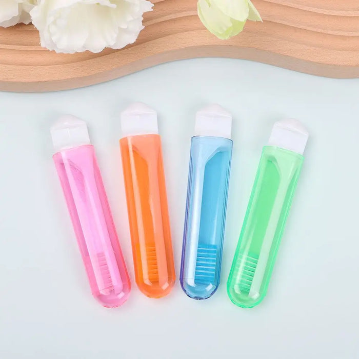 1 cepillo de dientes plegable de plástico blando para exteriores, cepillo de dientes útil para limpieza bucal, portátil para viajes de negocios y acampada