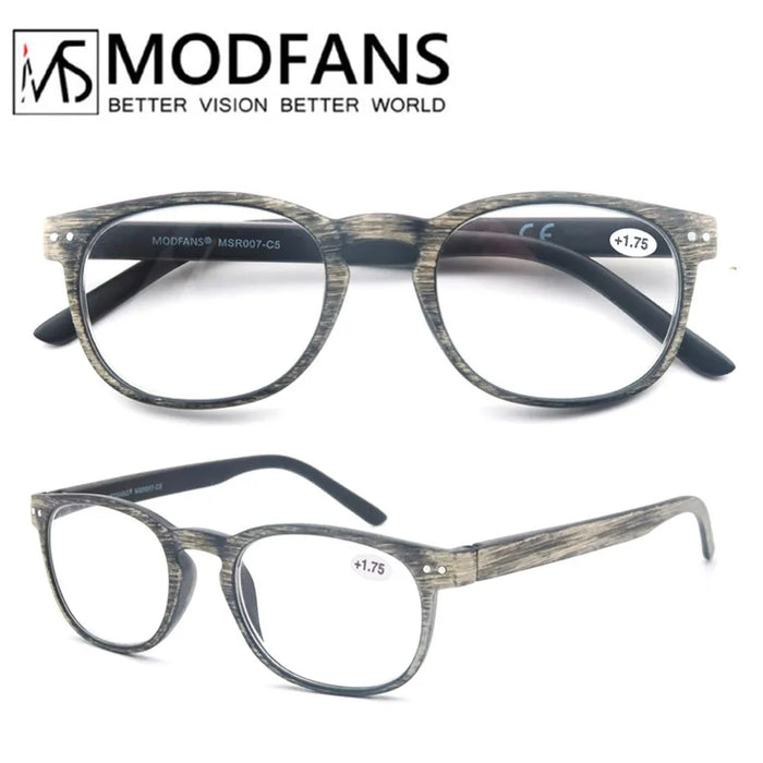 Reading Glasses for Men & Women, Wood-Looked Frame Readers Outdoor Sun Glasses Reading -  Lightweight Spring Hinge Eyegalsses