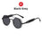 VIVIBEE Lunettes de soleil Steampunk Homme Rondes Lentilles Rouges Lunettes de soleil Punk Noir Métal Style Gothique 2026 Nouveaux Produits Femme Protection UV400