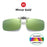VIVIBEE Lunettes de soleil à clipser bleues effet miroir pour homme, à verres carrés polarisés, en métal, pour la pêche, la conduite de nuit, anti-UV400, pour femme
