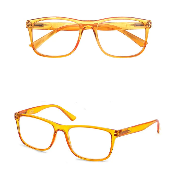 Lunettes de Lecture Surdimensionnées Hommes Femmes Monture Rectangulaire Lunettes de Soleil de Lecture Charnière à Ressort Légères à Porter avec Dioptrie +1.0 - +4.0
