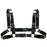 Women Men Sexy Punk Chest Harness Adjustable Caged Metal Body Chain PU Leather Choker Statement Necklace Party Clubwear