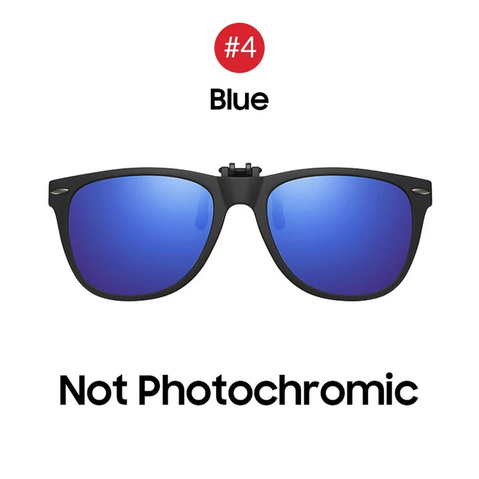 VIVIBEE Men Photochromic Polarized Lens Flip Up Clip on Sunglasses Women Driving Sun Glasses with Clips 2026 Trending Product
