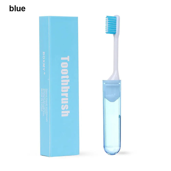1 cepillo de dientes plegable de plástico blando para exteriores, cepillo de dientes útil para limpieza bucal, portátil para viajes de negocios y acampada