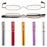 1PC Unisex Compact Mini Slim Pen Reading Glasses Metal Small Tube Spring Hinged Reader Eyeglasses with Portable Clip Case1.0~4.0