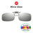 VIVIBEE Lunettes de soleil à clipser bleues effet miroir pour homme, à verres carrés polarisés, en métal, pour la pêche, la conduite de nuit, anti-UV400, pour femme