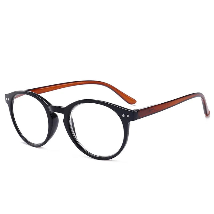 Reading Glasses Women Round Frame PC Reading Glasses for Men Spring Hinge