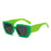 Vintage Square Sunglasses Women Men Wide Leg Big Frame Sun Glasses Black Green Shades UV400 Oculos Gafas De Sol Luxury Brand