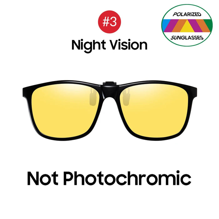 VIVIBEE 2026 Polarized Pilot Flip Up Clip on Sunglasses Men Photochromic Polarised Women Sun Glasses Color Change Night Driving
