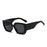 Vintage Square Sunglasses Women Men Wide Leg Big Frame Sun Glasses Black Green Shades UV400 Oculos Gafas De Sol Luxury Brand