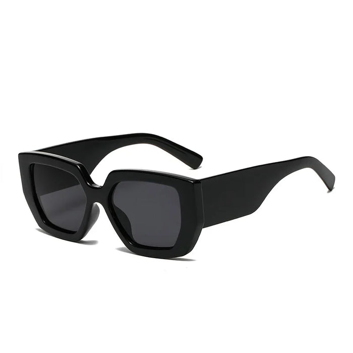 Vintage Square Sunglasses Women Men Wide Leg Big Frame Sun Glasses Black Green Shades UV400 Oculos Gafas De Sol Luxury Brand