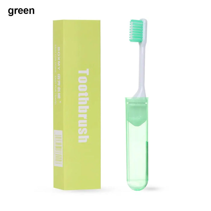 1 cepillo de dientes plegable de plástico blando para exteriores, cepillo de dientes útil para limpieza bucal, portátil para viajes de negocios y acampada