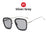 VIVIBEE Retro Square Men Edith Sunglasses Vintage Silver Metal Frame Blue Lens Glasses Fashion Women Steampunk Eyewear