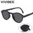 VIVIBEE Women Square Folding Sunglasses 2026 Trending Product Black UV400 Spring Hinge Eyewear Men Retro Mirror Red Sun Glasses