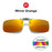 VIVIBEE Lunettes de soleil à clipser bleues effet miroir pour homme, à verres carrés polarisés, en métal, pour la pêche, la conduite de nuit, anti-UV400, pour femme