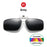 VIVIBEE Mens Metal Clip on Sunglasses Polarized Eyeglasses UV400 Women Square Night Vision Driving Sun Glasses