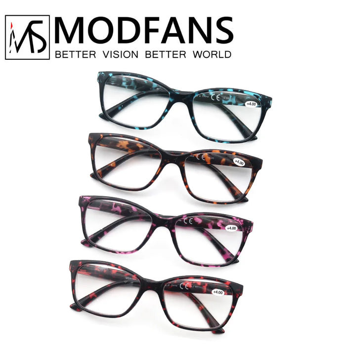Oversized Reading Glasses Women Rectangle Leopard Frame Readers Presbyopic Eyeglasses Magnification Strength +1.0 to+4.0