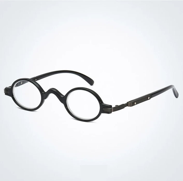 Small Round Reading Glasses for Men Women Metal with Plastic Conbination Frame Eyewear Stylish High Quality Readers +1.0 to +4